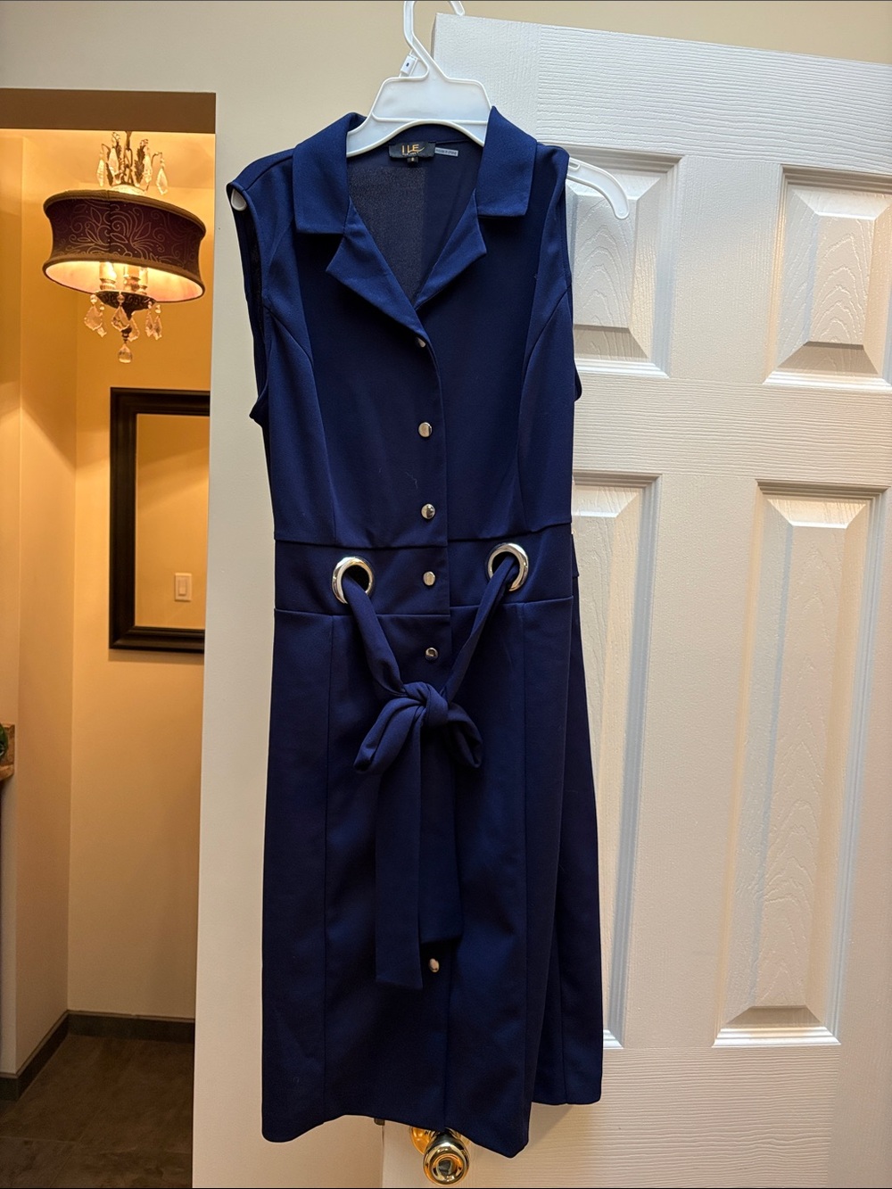 ILE New York midi dress size 8, new with tags $79.99 Stretch Navy Blue